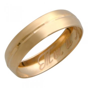 Обручальное кольцо из красного золота 01О710162