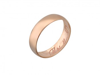 Обручальное кольцо из красного золота 01О010165