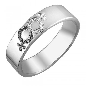 Обручальное кольцо с фианитом 01О250129