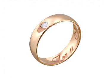 Обручальное кольцо из красного золота 01О010166