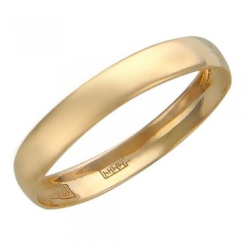 Обручальное кольцо из красного золота 01О010182