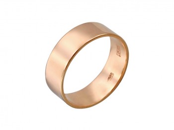 Обручальное кольцо из красного золота 01О010261