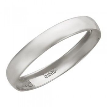 Обручальное кольцо из белого золота 01О020182
