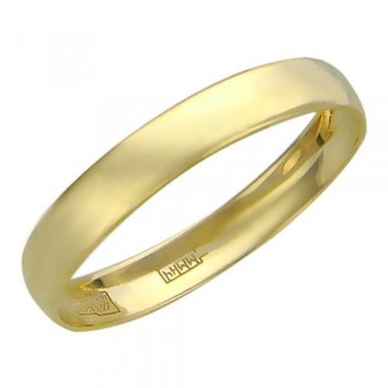 Обручальное кольцо из желтого золота 01О030182