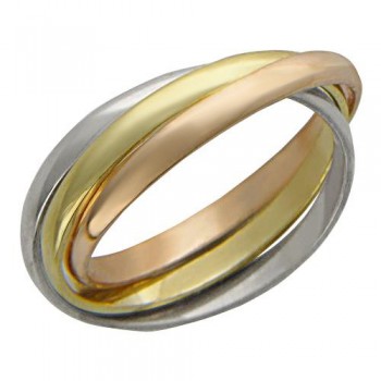Обручальное кольцо из бело-красного золота 01О060022