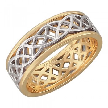 Обручальное кольцо из бело-красного золота 01О060236