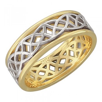 Обручальное кольцо из бело-красного золота 01О060236Ж