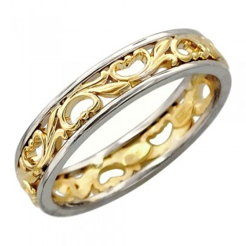 Обручальное кольцо из бело-красного золота 01О060240Ж