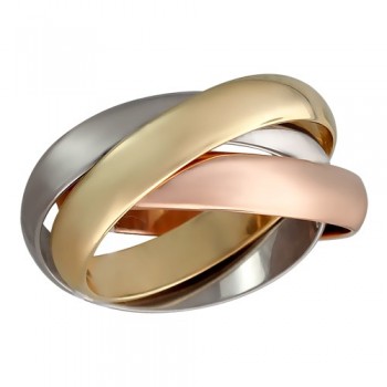 Обручальное кольцо из бело-красного золота 01О060269