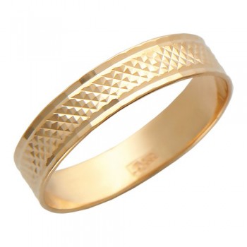 Обручальное кольцо из красного золота 01О710147