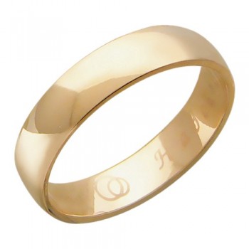 Обручальное кольцо из красного золота 01О710237