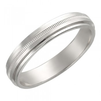 Обручальное кольцо из белого золота 01О720230