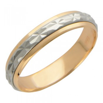 Обручальное кольцо из бело-красного золота 01О760021