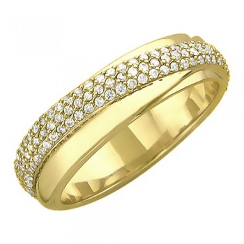 Кольцо с бриллиантом из желтого золота 01К646303