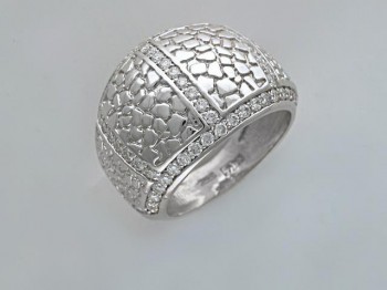 Кольцо с бриллиантом из белого золота 01К673556
