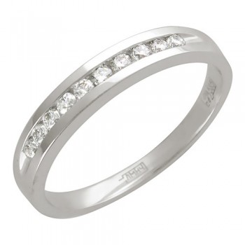 Кольцо с бриллиантом из белого золота 01К625262
