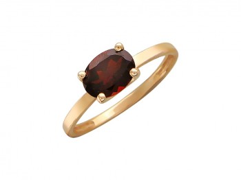Кольцо с хризолитом из красного золота 01К312730