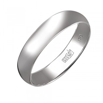 Обручальное кольцо из белого золота 01О020376