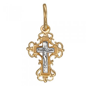 Крестик православный из красного золота 01Р010769