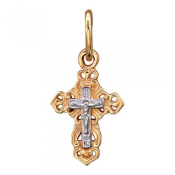 Крестик православный из красного золота 01Р010770