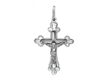 Крестик православный из белого золота 01Р720614