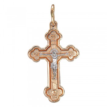 Крестик православный из красного золота 01Р010841