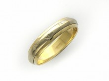 Обручальное кольцо из бело-красного золота 585 пробы