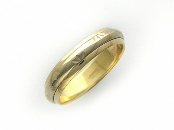 Обручальное кольцо из бело-красного золота 01О760040Ж