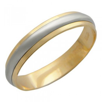 Обручальное кольцо из бело-красного золота 01О060015Ж