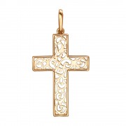Крестик православный из красного золота 585 пробы