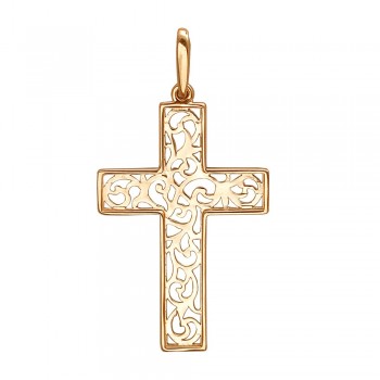 Крестик православный из красного золота 01Р010930