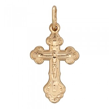 Крестик православный из красного золота 01Р010426