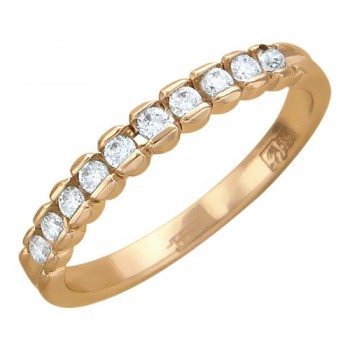 Кольцо с бриллиантом из красного золота 01К615998