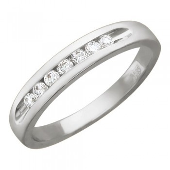 Кольцо с бриллиантом из белого золота 01К625999