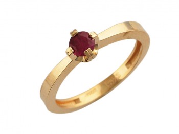 Кольцо с изумрудом из красного золота 01К512816