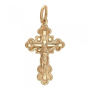 Крестик православный из красного золота 01Р010399