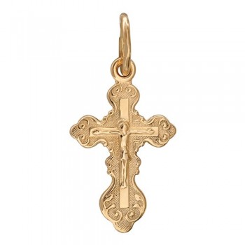 Крестик православный из красного золота 01Р010428