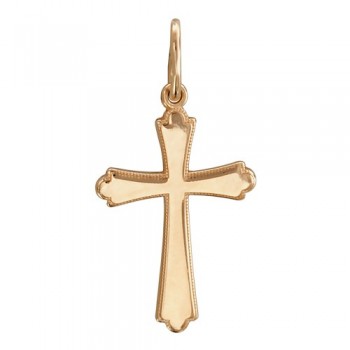 Крестик православный из красного золота 01Р010456