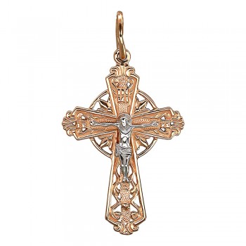 Крестик православный из красного золота 01Р010836