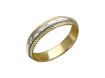 Обручальное кольцо из бело-красного золота 01О760197Ж