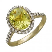 Кольцо с бриллиантом из желтого золота 585 пробы
