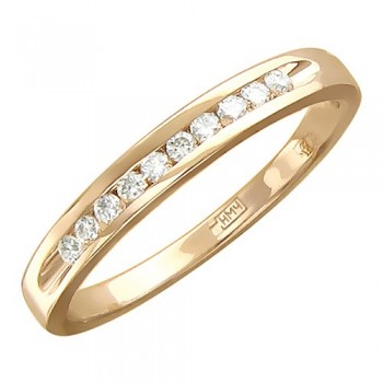 Кольцо с бриллиантом из красного золота 01К615262