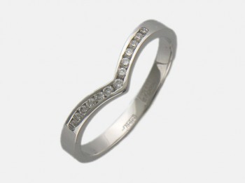 Кольцо с бриллиантом из белого золота 01К625259