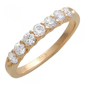 Кольцо с бриллиантом из красного золота 01К615314
