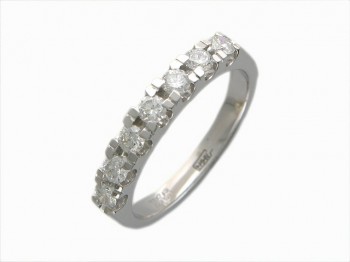 Кольцо с бриллиантом из белого золота 01К625312