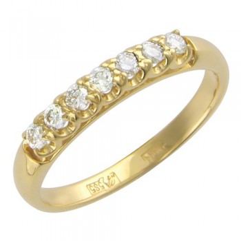 Кольцо с бриллиантом из желтого золота 01К645050