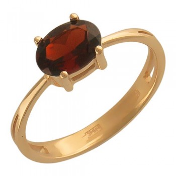 Кольцо с хризолитом из красного золота 01К313158
