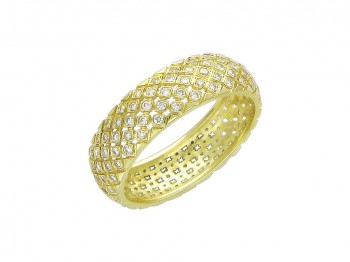 Обручальное кольцо с бриллиантом из желтого золота 01О640238