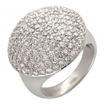 Кольцо с бриллиантом из белого золота 01К673500