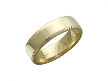 Обручальное кольцо из желтого золота 01О730100